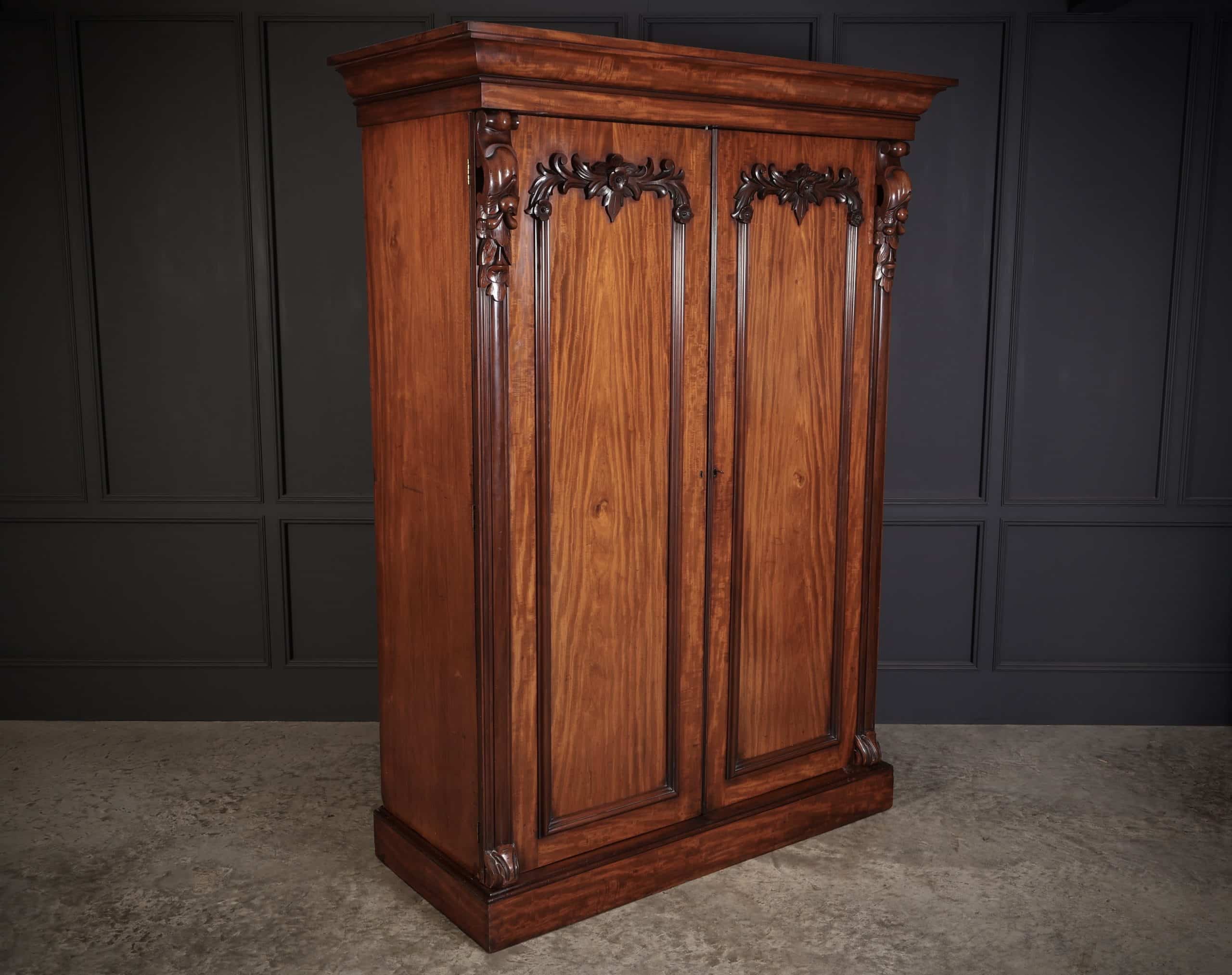 Victorian Mahogany Double Wardrobe